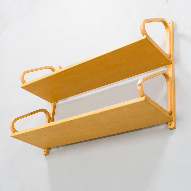 Alvar Aalto, a 1960s model 2-112 wall shelf, Artek.