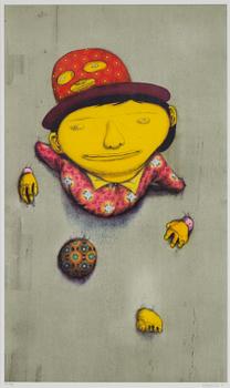 OS GEMEOS, "The other side", 2014, a color litograph, signed and numbered 53/99.