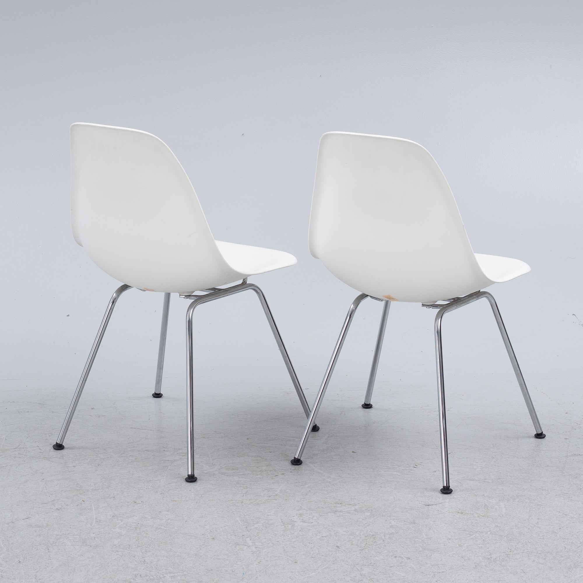 Charles & Ray Eames, stolar, 6 st, "RE Plastic Chair - DSX". Vitra.