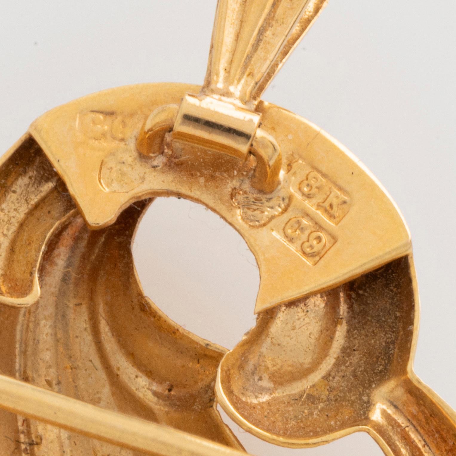 Hänge/brosch 18K guld, Göteborg 1953.