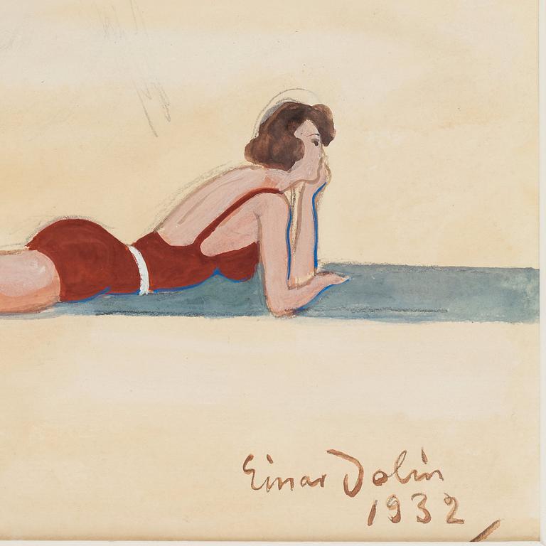 Einar Jolin, On the beach.