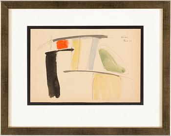 JEAN HELION, water colour on paper, signed and dated Paris -33.