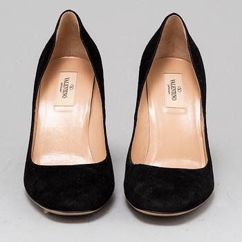 VALENTINO, a pair of suede height heel shoes, size 39.