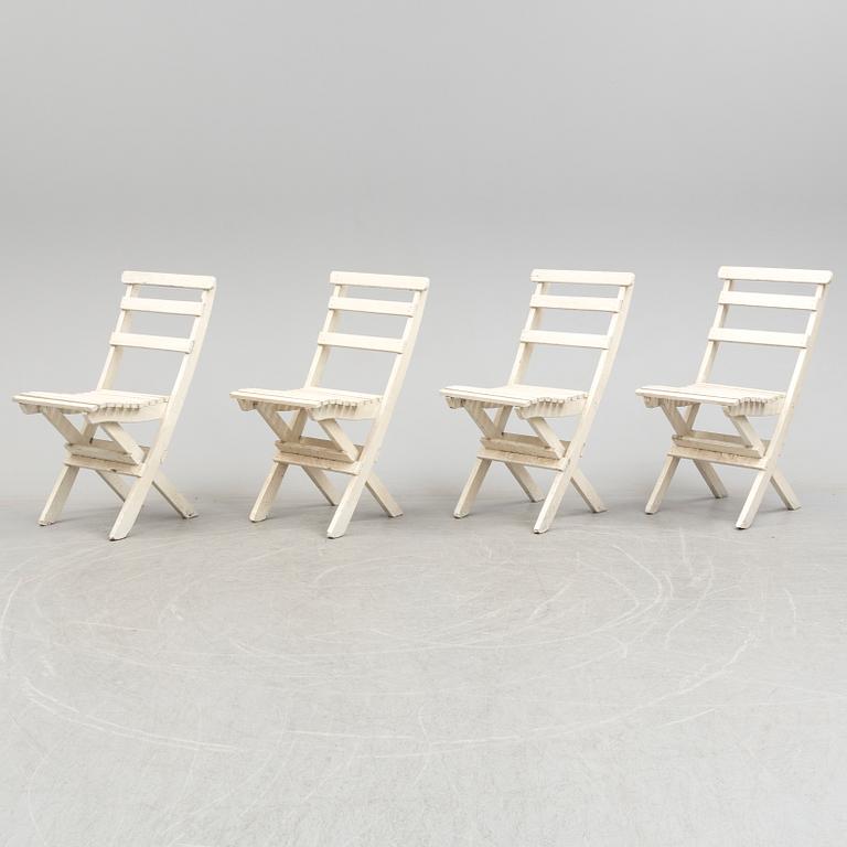 TRÄDGÅRDSSTOLAR, 4 st, 1900-talets första hälft.