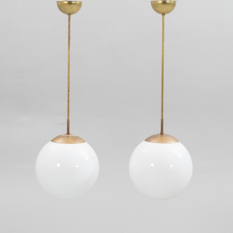 Ceiling lamps, a pair, 20th century.
