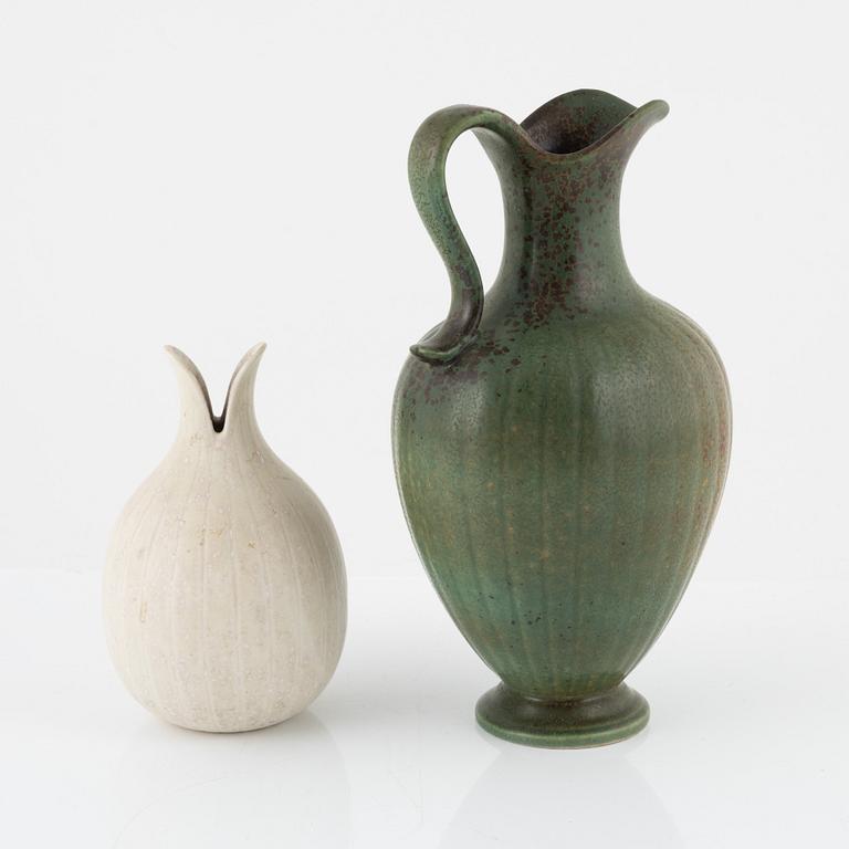 Gunnar Nylund, two stoneware vases, Rörstrand.