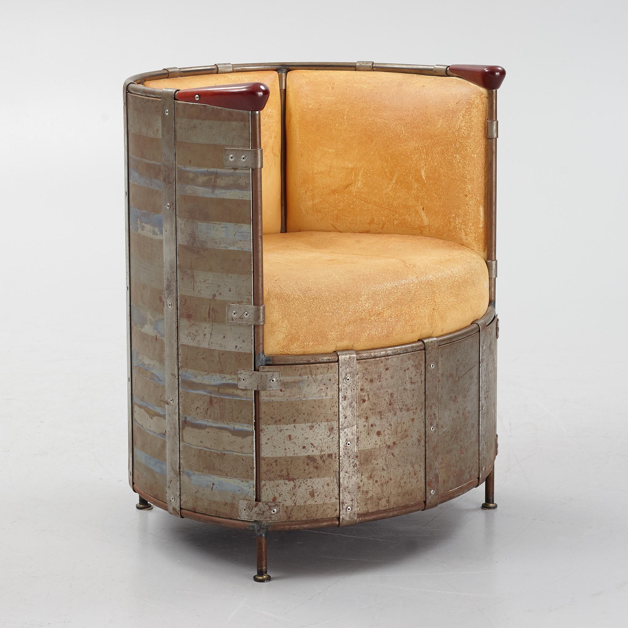 Mats Theselius, an 'Älgskinnsfåtöljen' lounge chair, Källemo, ed. 311/360, Sweden post 1991.