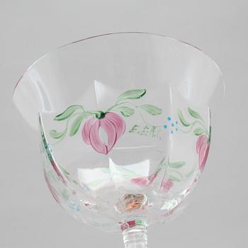 eight champage glasses, "Maja", Orrefors.