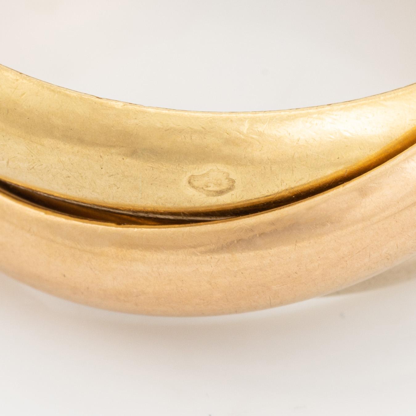 Cartier, ring, "Trinity", 18K tri-coloured gold.