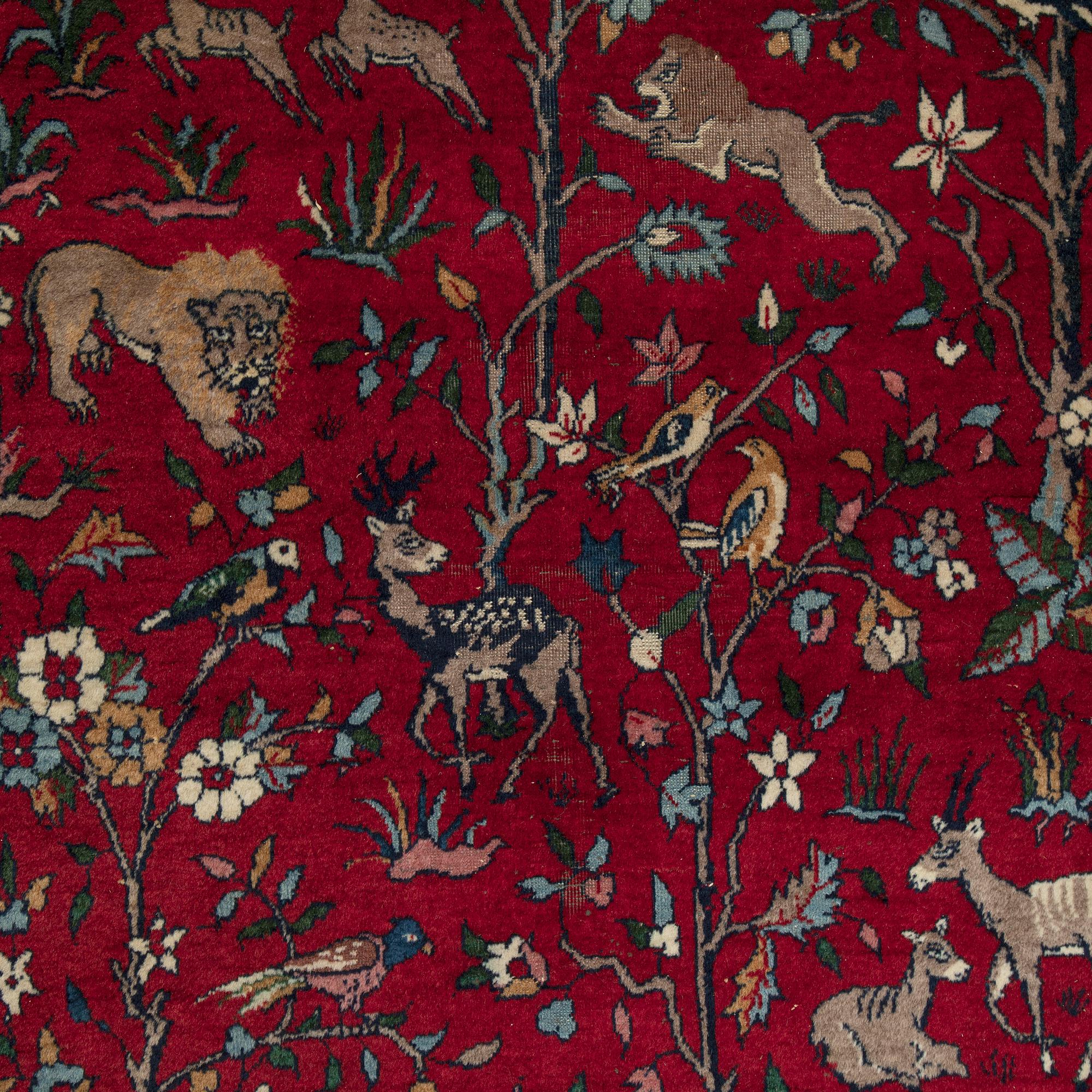 A carpet, oriental, figural, ca 199 x 119 cm.