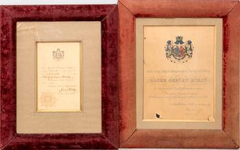 Court supplier letters 2 pcs for Helsingborgs Bryggeri Aktiebolag dated 1894 and 1896.