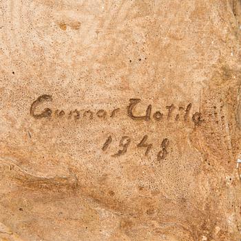 Gunnar Uotila, a relief, stoneware, signed and dated 1948.