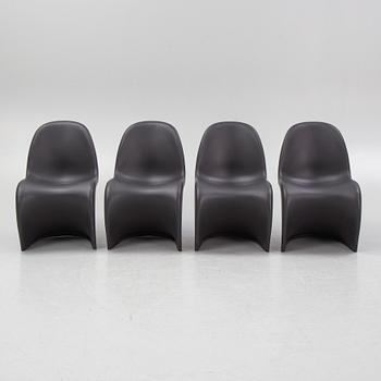 Verner Panton, four "Panton" chairs, Vitra.