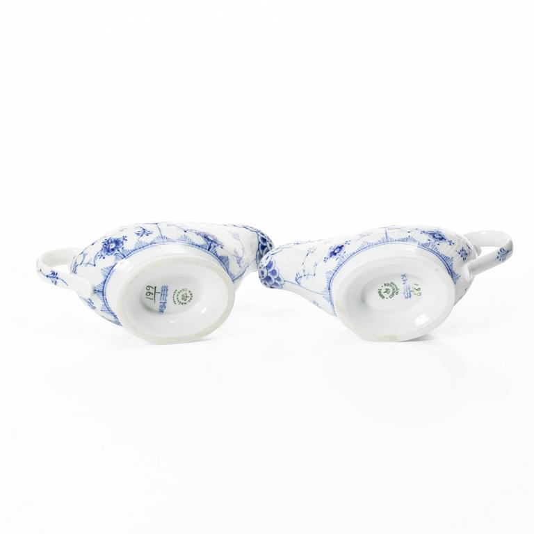 Royal Copenhagen, servisdelar 4 st, "Musselmalet", Danmark.