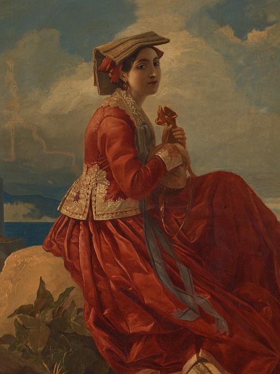 Carl Gustaf Plagemann, Young Italian by the Sea.