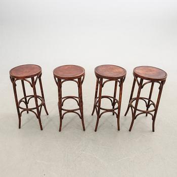 Bar stools, 4 pcs, 20th century.