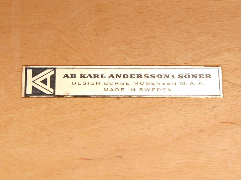 STOLAR, 4 st, och BORD, Børge Mogensen, Karl Andersson & Söner, 1900-talets andra hälft.