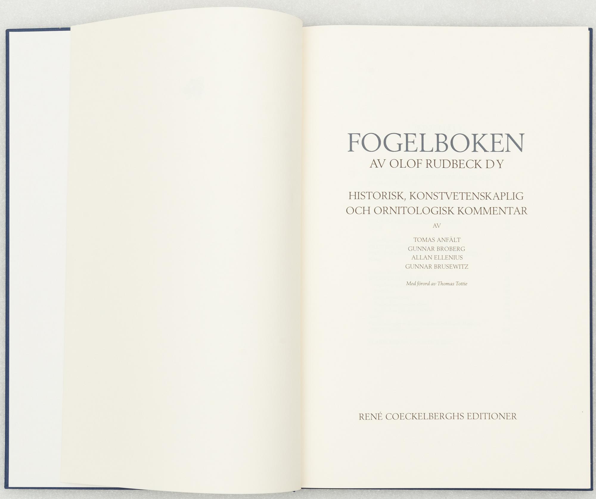 Olof Rudbeck d.y., 'Svenska fåglar (Swedish birds)'.