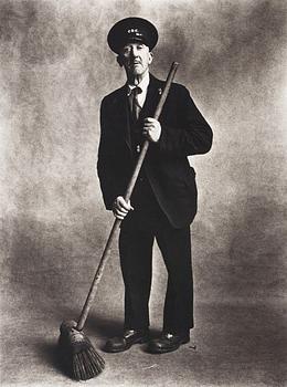 199. Irving Penn, "Road sweeper, London 1950".