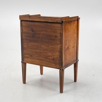 A late Gustavian bedside table from around the year 1800.