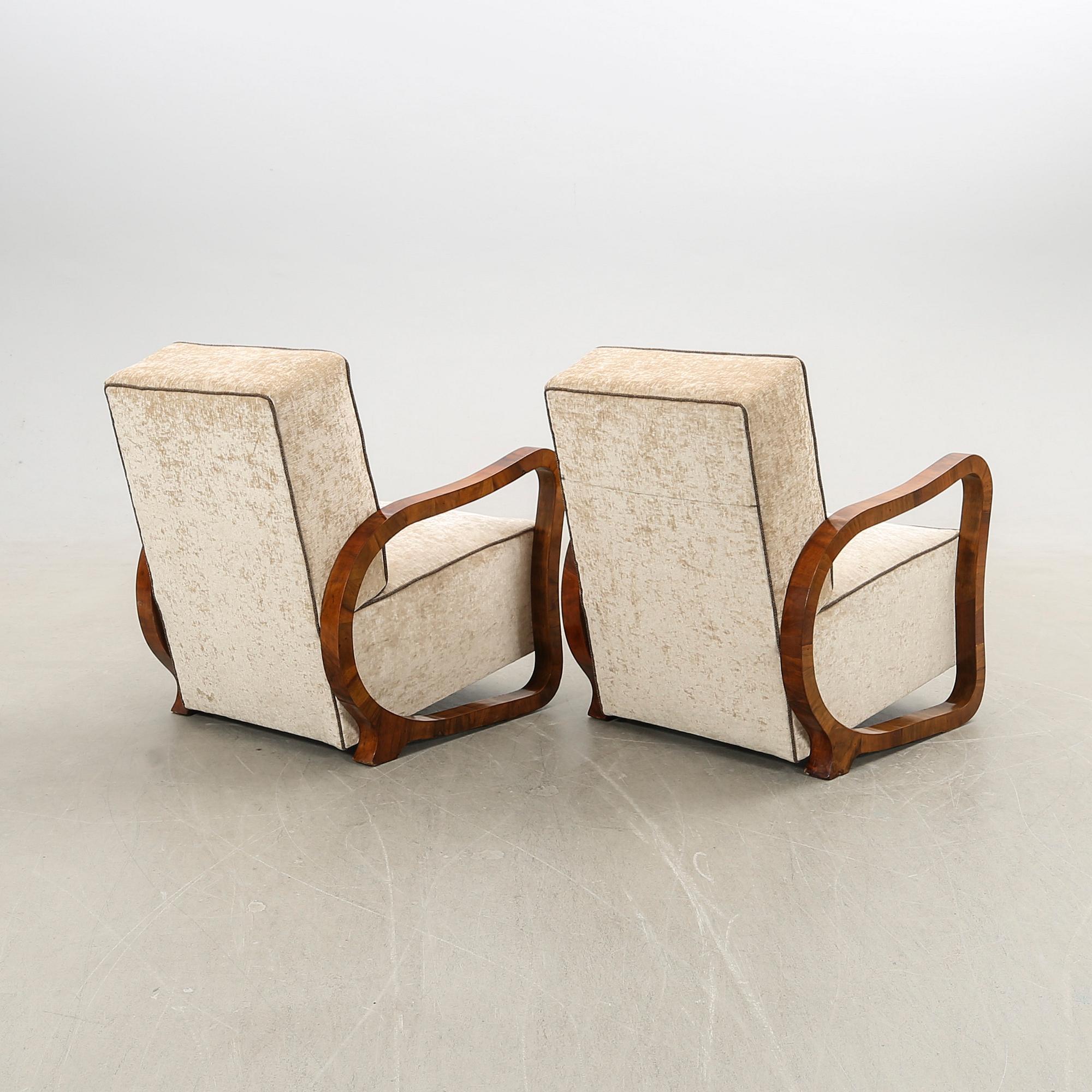 Fåtöljer, ett par, Art Deco, 1900-talets första hälft.