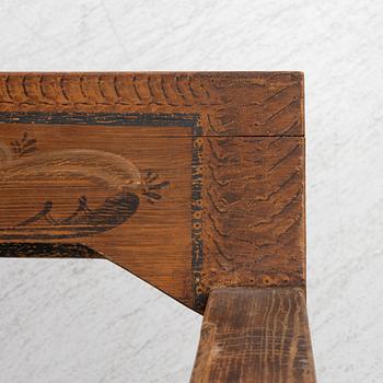 A Swedish provincial bench, around 1900.