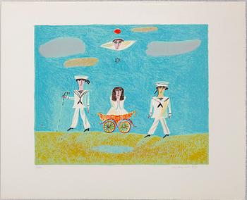 MADELEINE PYK, lithographs in colour, 3, 1977, signed 47/250.