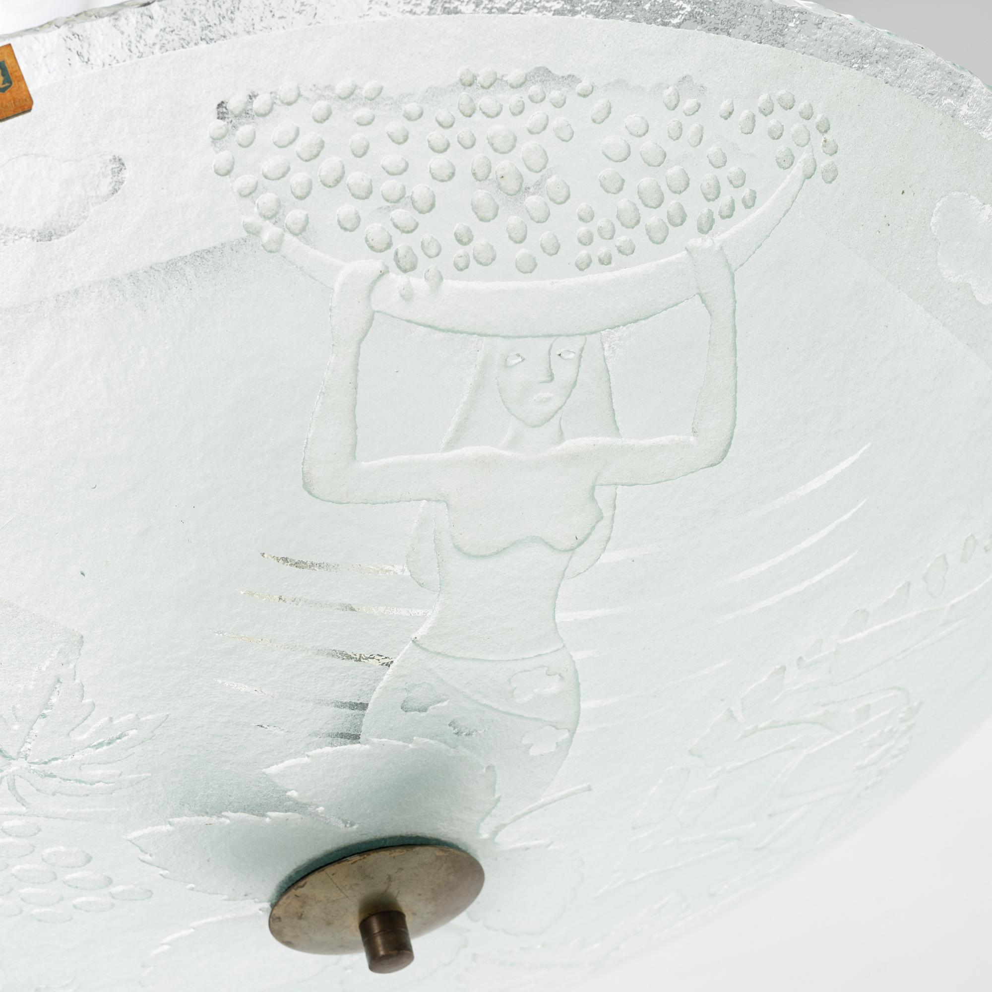 Bo Notini, taklampa, Glössner & Co, 1940-tal.