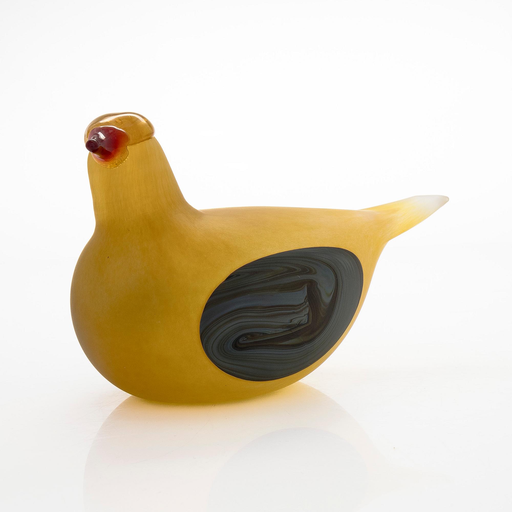 Oiva Toikka, glasfågel, "Golden Dove", signerad O. Toikka Nuutajärvi.