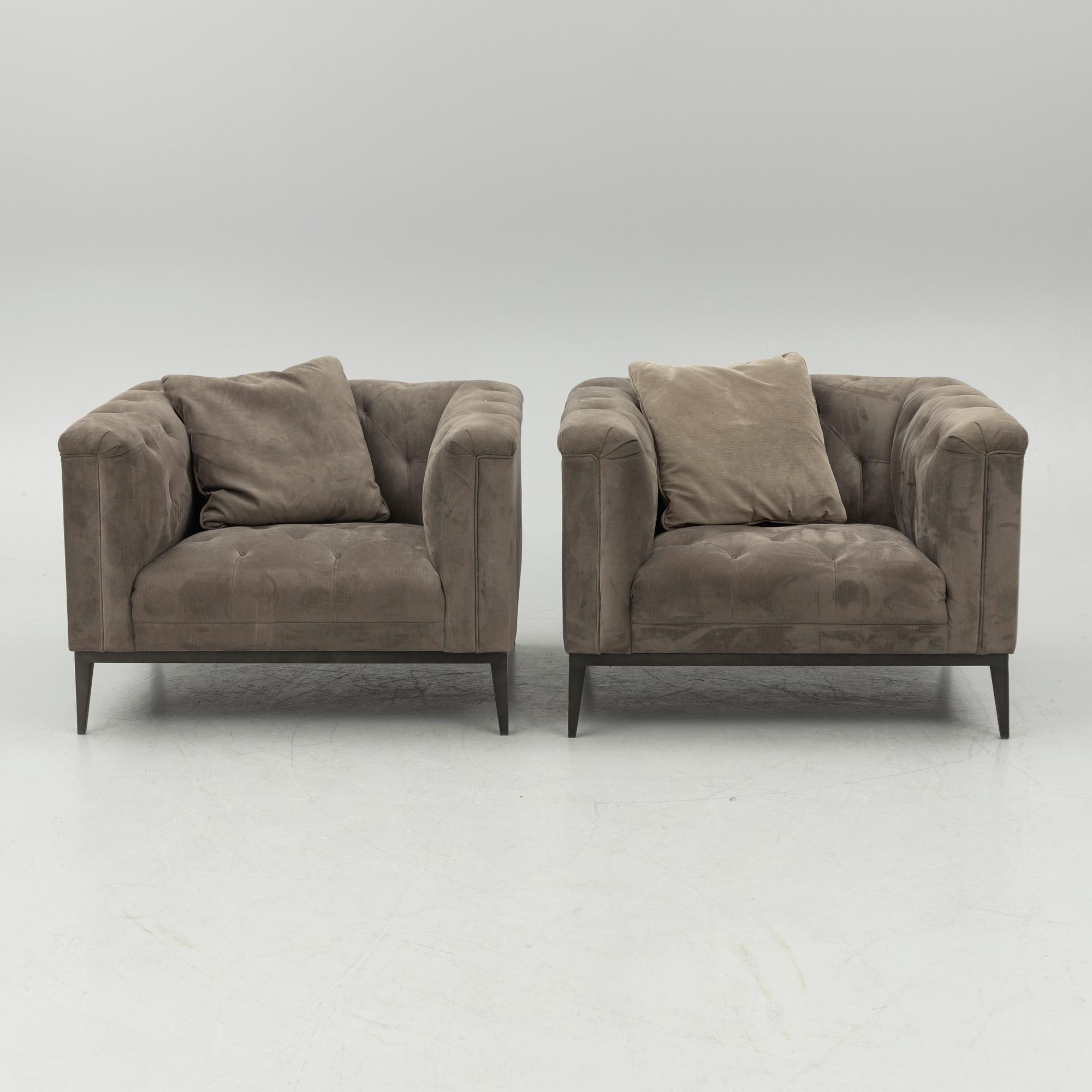 A pair of 'Raffles' armchairs, Eichholtz, contemporary.