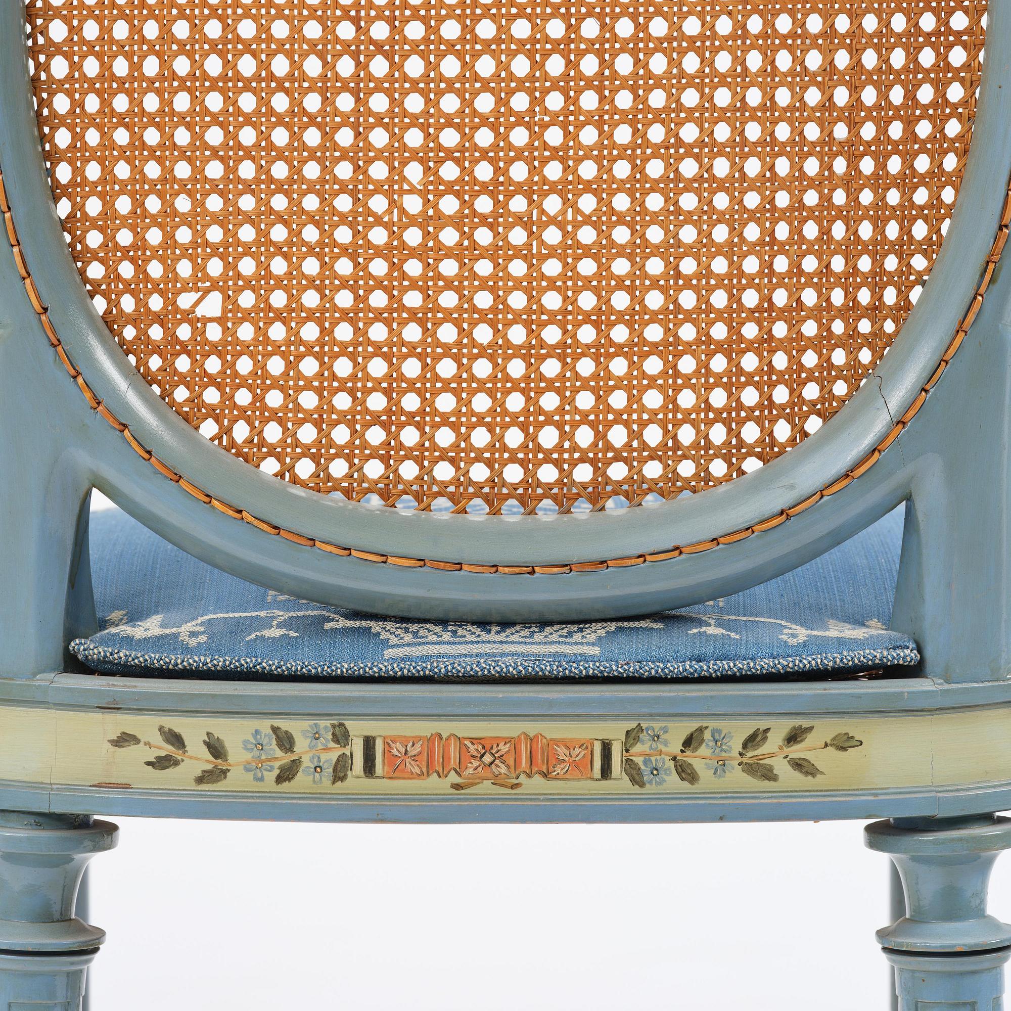Carl Malmsten, a pair of Swedish Grace chairs, cabinetmaker Albin Johansson, Stockholm, for Villa Kvikkjokk, 1927.