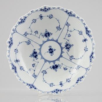 A 'Blue Fluted Full Lace' porcelain serving dish, Royal Copenhagen, model 1019, 1959.