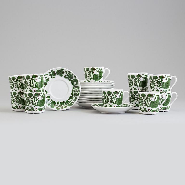 An 11 pcs 'Turtur' porcelain coffee service by Stig Lindberg for Gustavsberg.