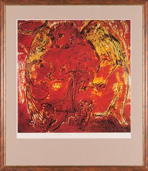 Reidar Särestöniemi, offset print, signed and dated -76, numbered 89/300.
