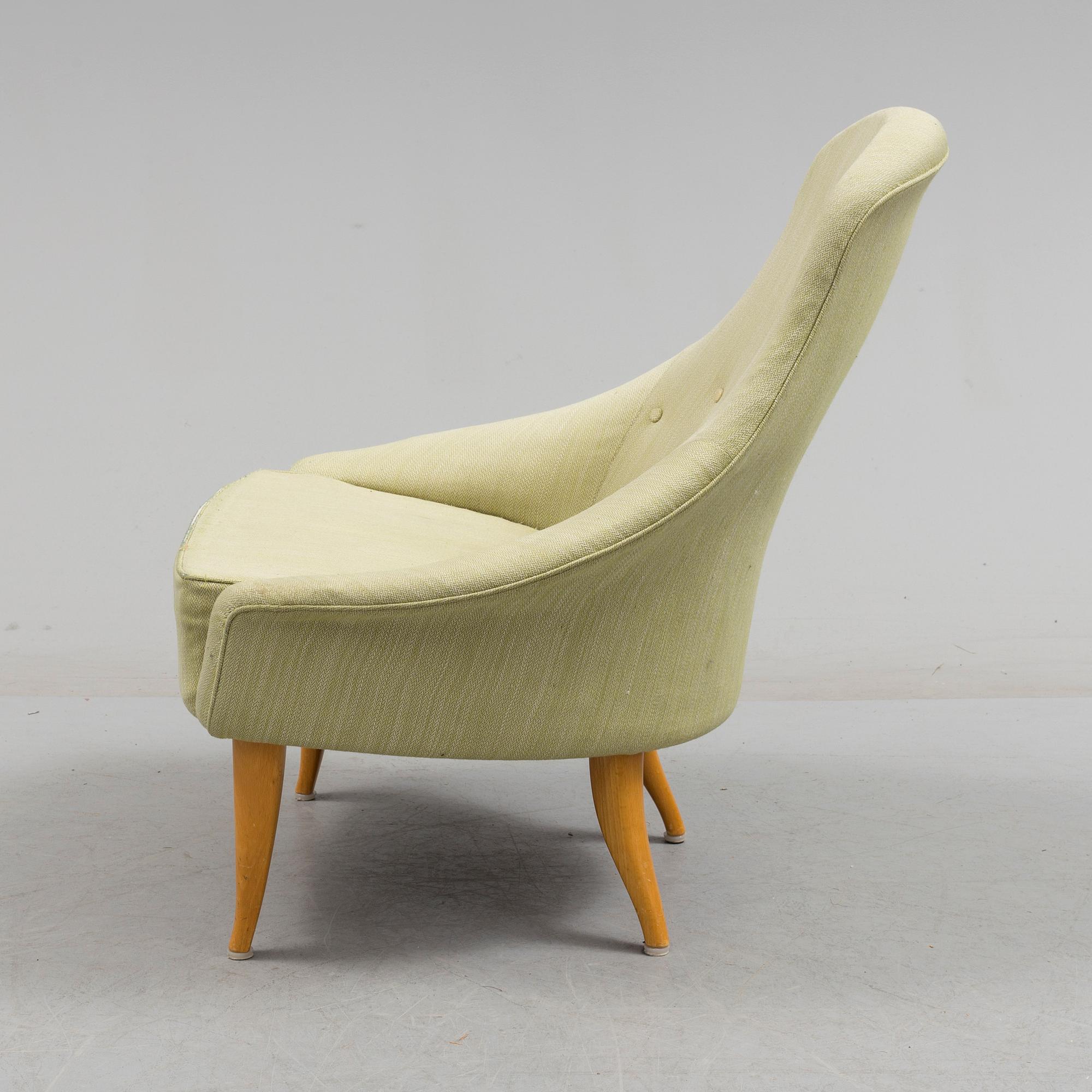 A mid 20th century 'Lilla Eva'arm chair by Kerstin Hörlin-Holmquist.