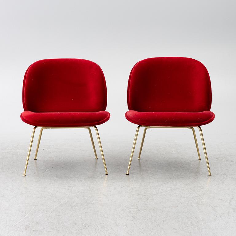 GamFratesi, a pair of 'Beetle' lounge chairs, Denmark.