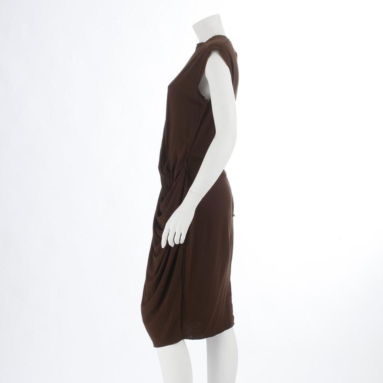 LANVIN, a brown wool dress.