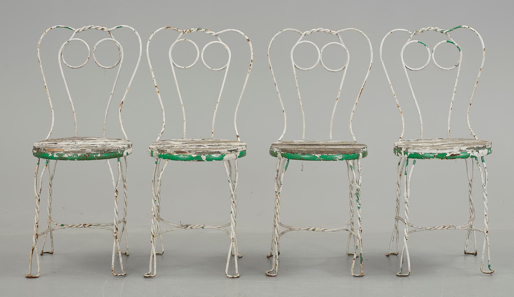 CAFÈSTOLAR, 4 st. 1900-talets andra kvartal.