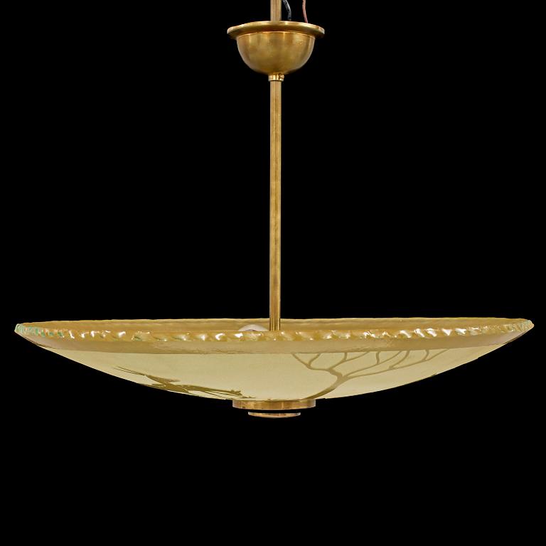 TAKLAMPA, art deco, 1900-talets första hälft, h 50.