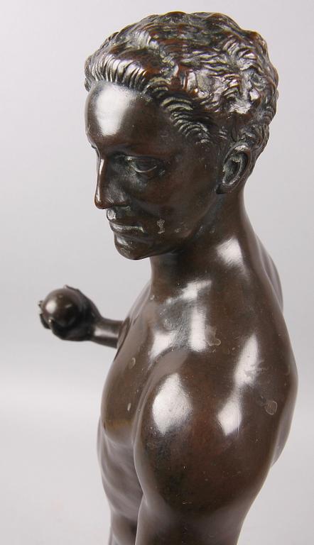 SKULPTUR, patinerad brons, sign M. Herm. Fritz.