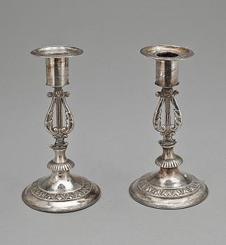 PARTI SILVER, 6 delar, bla HF Ljungkvist, Uppsala 1836. Totalvikt 518 gr.