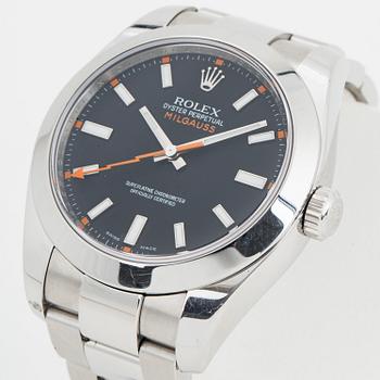 ROLEX, Oyster Perpetual, Milgauss, Chronometer, armbandsur, 40 mm.