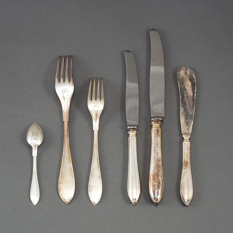 64 psc silver cutlery, MAB & GAB, some Stockholm 1931.
