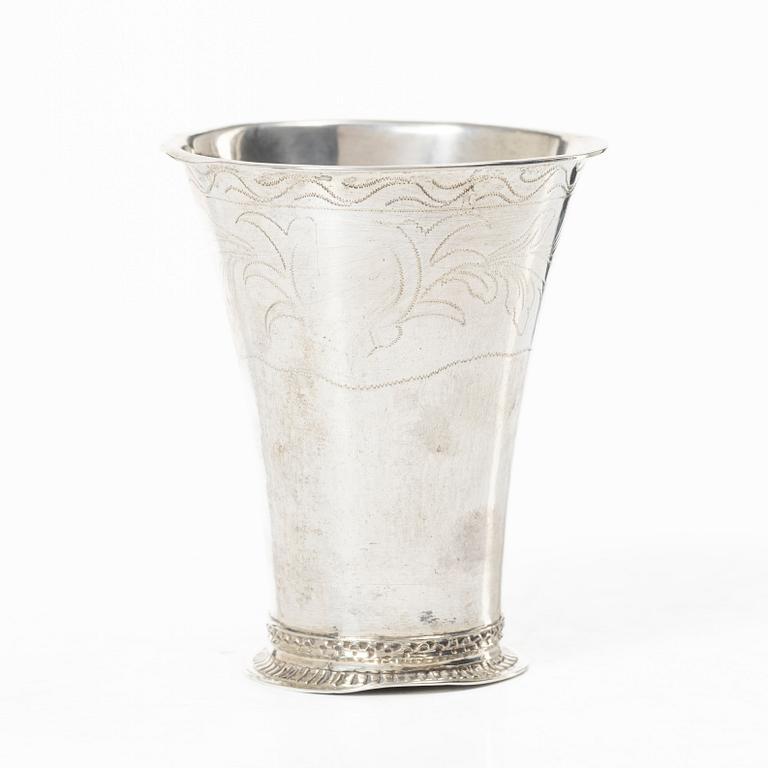 A Swedish silver beaker, mark of Simson Ryberg, Stockholm 1780.