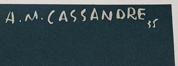 ADOLPHE MOURON CASSANDRE, efter, färglitografisk affisch, signerad och daterad 35 i trycket.