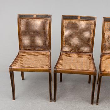 A set of four 'Brevik' chairs by Carl Malmsten, Nordiska Kompaniet.