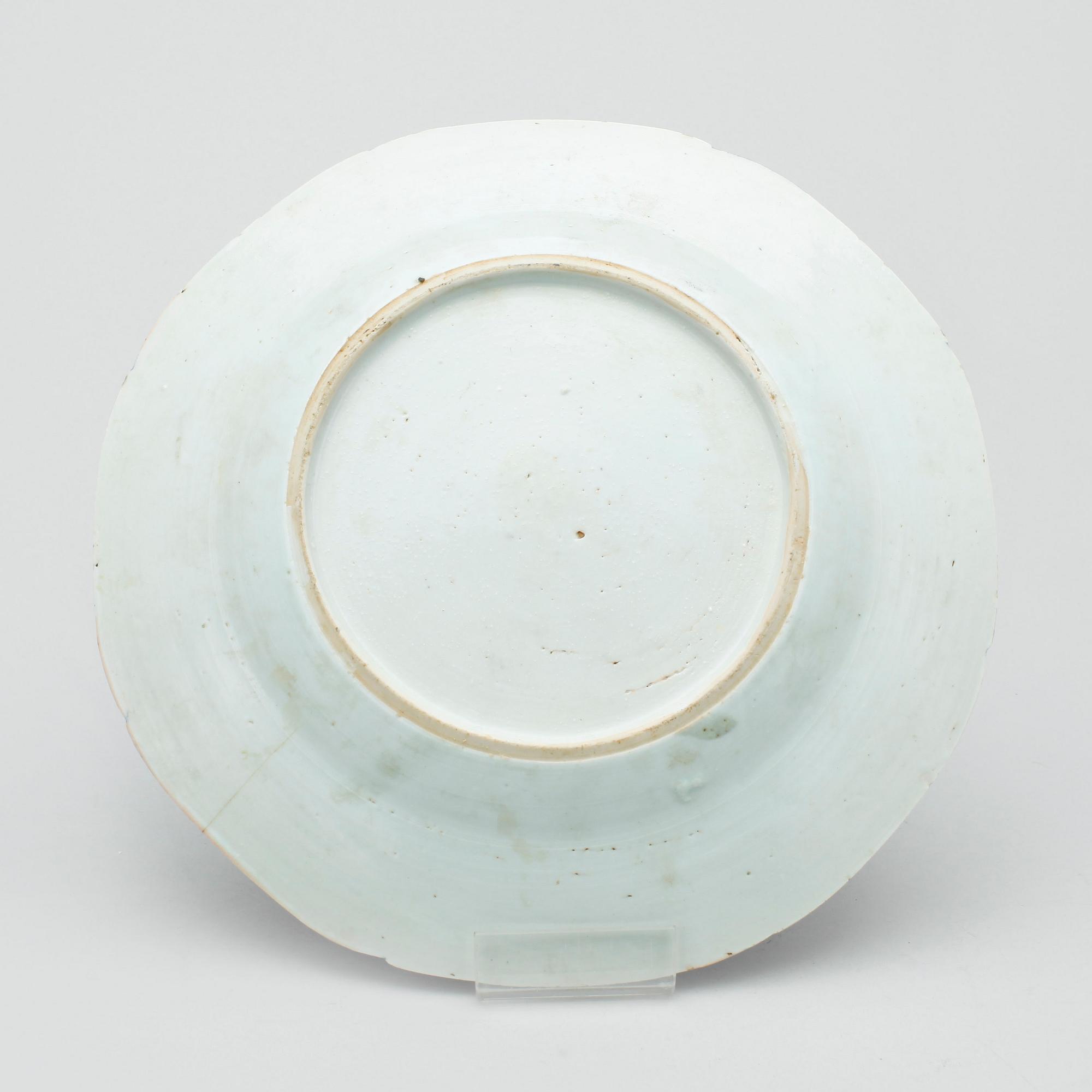 TALLRIKAR, 4 st, porslin, Kina, 1700 samt 1800-tal.