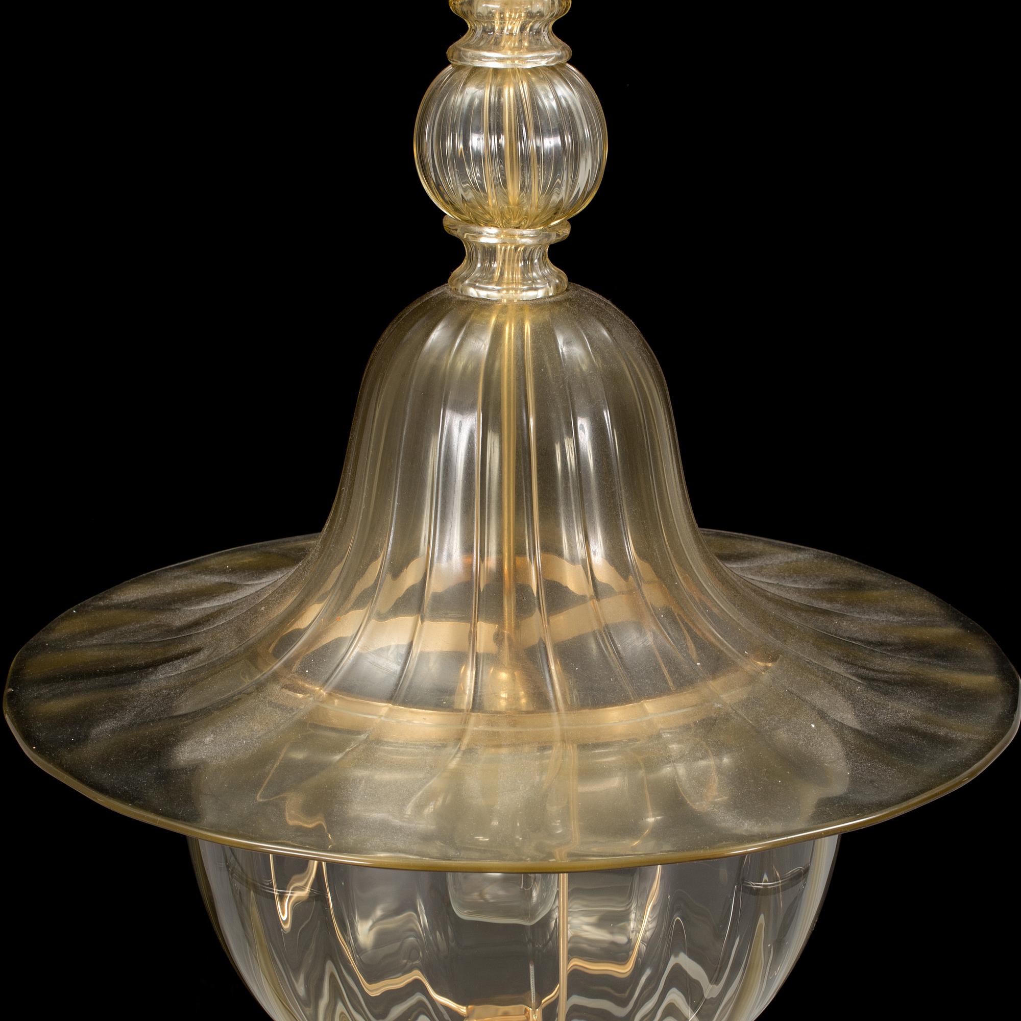 NAPOLEONE MARTINUZZI, a "Doge" ceiling light by Venini Italy, designed 1925-1930.