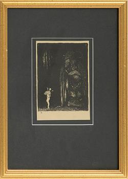John Bauer, "-Such a miserable little pale-nose! said the troll.".