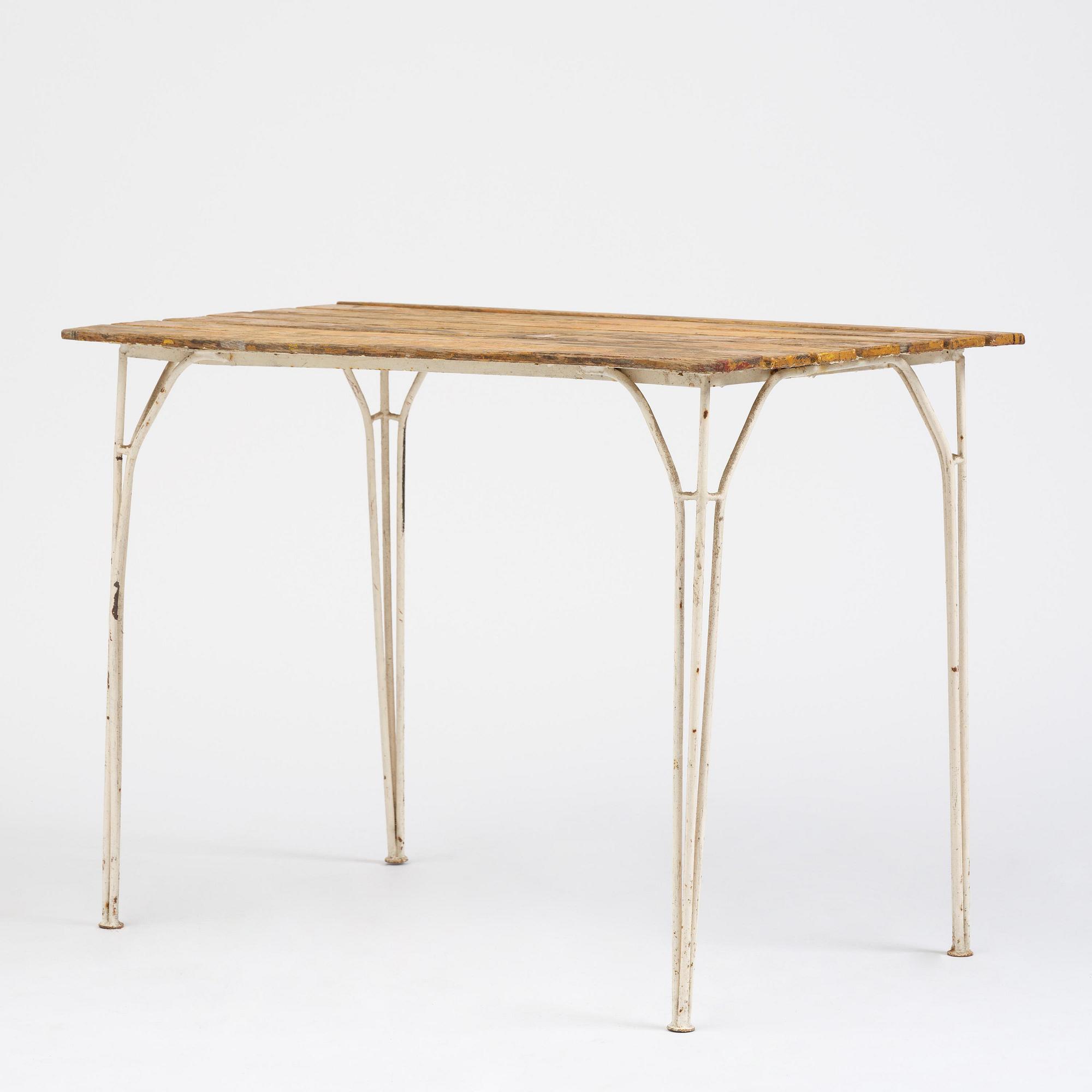 Hans Bergström, a five-piece garden furniture set, ateljé Lyktan, Åhus, 1940s-50s.